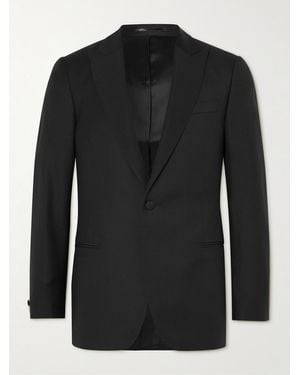 MR P. Wool Tuxedo Jacket - Black