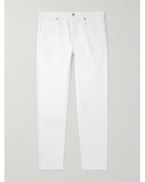 Eleventy Slim-Fit Straight-Leg Jeans - White