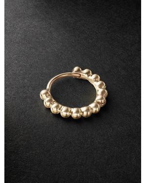 Maria Tash Granulated einzelne Creole aus 14 Karat Gold - Schwarz