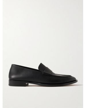 The Row Classic Leather Loafers - Black