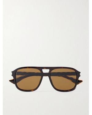 Saint Laurent Double-Bridge Aviator-Style Acetate Sunglasses - Multicolour