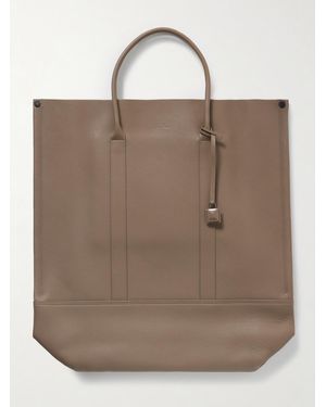 Loro Piana Beam Large Full-Grain Leather Tote Bag - Brown