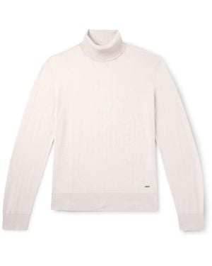 Brioni Cashmere And Silk-Blend Rollneck Sweater - Pink