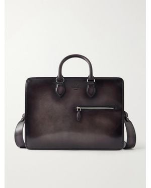 Berluti 2 Jours Neo Venezia Leather Briefcase - Schwarz