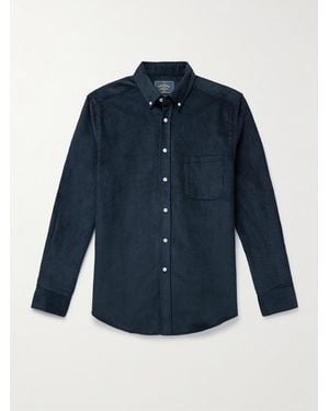 Portuguese Flannel Lobo 2.0 Button-down Collar Cotton-corduroy Shirt - Blue