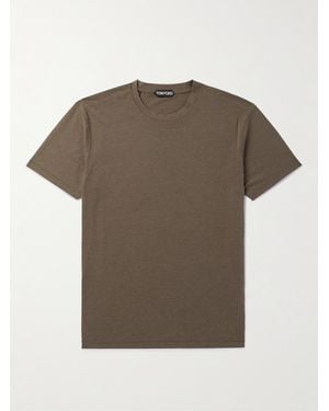 Tom Ford Slim-Fit Lyocell And Cotton-Blend Jersey T-Shirt - Grey