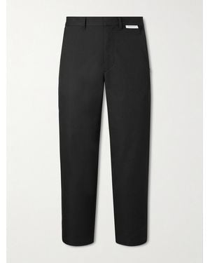 WTAPS Straight-Leg Twill Trousers - Black