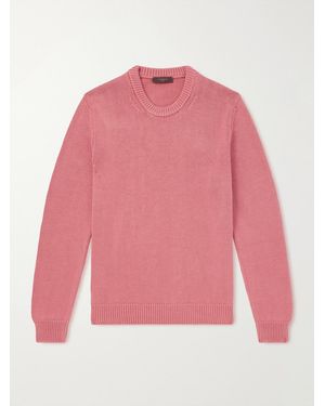 Slowear Slim-Fit Cotton Jumper - Pink