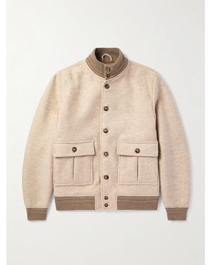 Valstar Virgin Wool Bomber Jacket - Natural