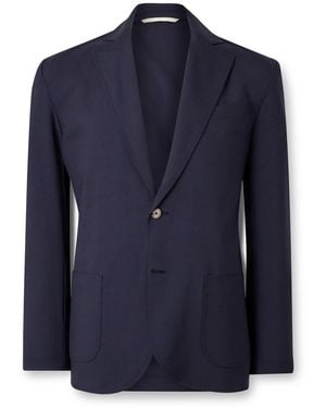 De Bonne Facture Super 130S Wool Blazer - Blue