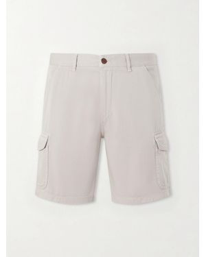 MR P. Straight-Leg Organic Cotton-Twill Cargo Shorts - White