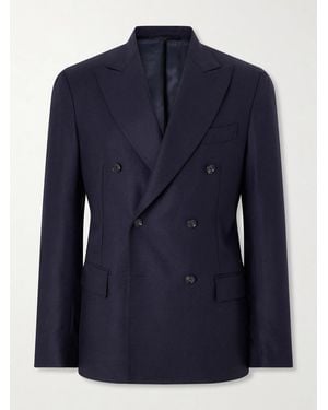 De Petrillo Sorrento Wool-Twill Suit Jacket - Blue