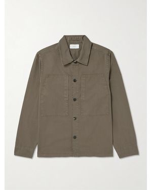 MR P. Oversized Organic Cotton-twill Overshirt - Brown