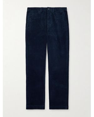 Polo Ralph Lauren Bedford Slim-Fit Straight-Leg Cotton-Blend Corduroy Trousers - Blue