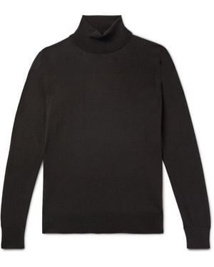 ZEGNA Cashmere And Silk-blend Rollneck Sweater - Black