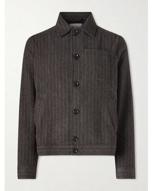 Oliver Spencer Buffalo Striped Wool-Blend Jacket - Black