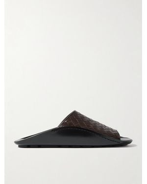 Bottega Veneta Wave Pantoletten aus Intrecciato-Leder - Braun
