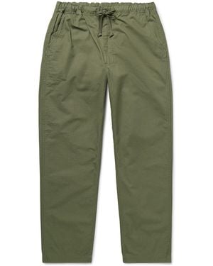 Orslow New Yorker Straight-leg Cotton-ripstop Drawstring Pants - Green