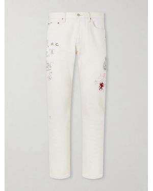 Polo Ralph Lauren Straight-leg Printed Cotton-twill Trousers - White
