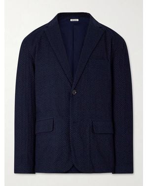 Blue Blue Japan Textured Cotton Suit Jacket - Blue