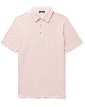 Loro Piana Cotton-Piqué Polo Shirt - Pink