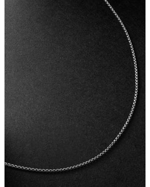 Alex Moss New York 20-Inch 14-Karat Box Chain Necklace - Black