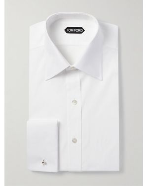 Tom Ford Double-Cuff Cotton-Poplin Shirt - White