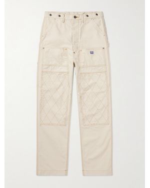 Kapital Lumber Straight-Leg Embroidered Cotton-Canvas Cargo Pants - Natural