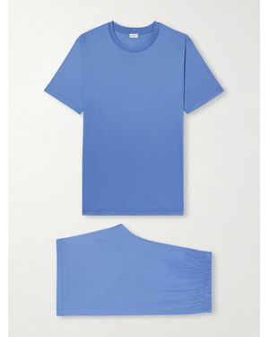Zimmerli of Switzerland Sea Island Cotton-Jersey Pyjama Set - Blue
