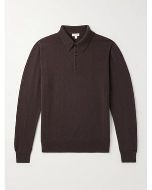 Sunspel Pullover aus Kaschmir mit Polokragen - Grau