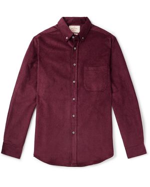 Portuguese Flannel Lobo 2.0 Button-down Collar Cotton-corduroy Shirt - Purple
