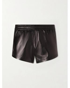 Tom Ford Slim-fit Leather Shorts - Black