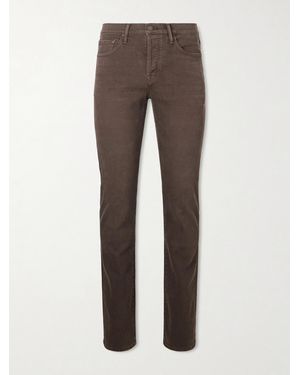Tom Ford Slim-fit Cotton-blend Corduroy Trousers - Grey