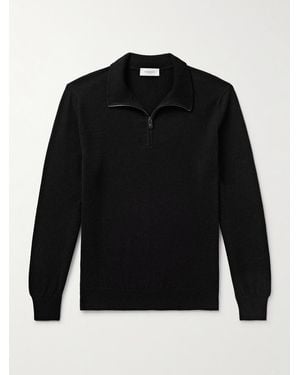 Piacenza 1733 Cashmere Half-zip Jumper - Black