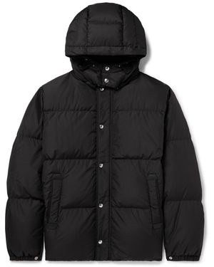 MR P. Padded Recycled-Shell Hooded Down Jacket - Black