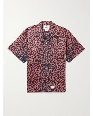 WTAPS Night Vision Camp-collar Leopard-print Cotton-twill Shirt - Pink