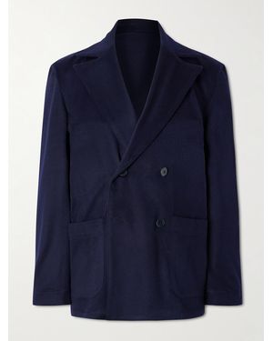 STÒFFA Double-Breasted Cashmere Jacket - Blue