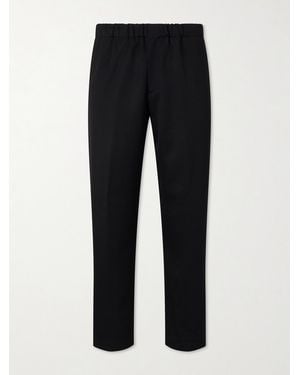 Lardini Mid-rise Straight-leg Wool-twill Suit Trousers - Black