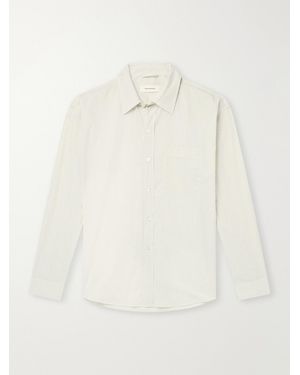 mfpen Executive Striped Cotton-Poplin Shirt - Natural