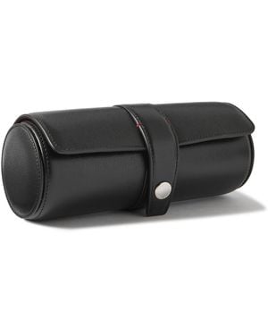 Brunello Cucinelli Textured-Leather Watch Roll - Black