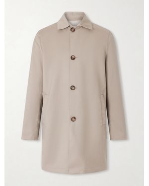 Thom Sweeney Reversible Wool-Twill Coat - Natural
