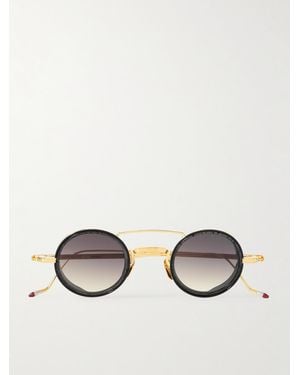 Jacques Marie Mage Ringo 2 Round-frame Gold-tone And Acetate Sunglasses - Natural