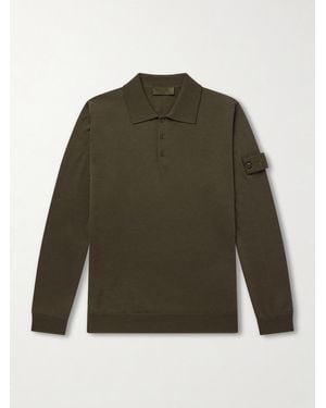Stone Island Ghost Virgin Wool Polo Shirt - Green