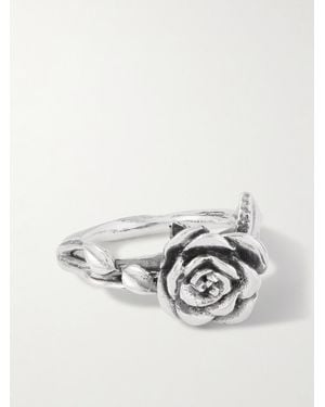Enfants Riches Deprimes Rose Silver Ring - White