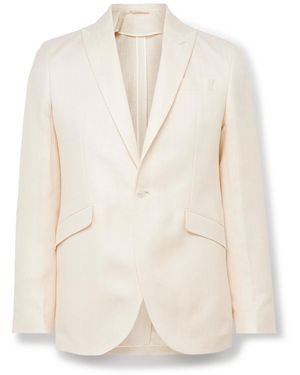 Favourbrook Slim-Fit Herringbone Linen And Silk-Blend Suit Jacket - Natural