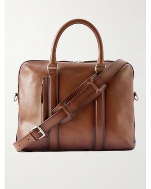 Officine Creative Quentin 019 Leather Briefcase - Brown
