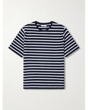 MR P. Striped Cotton Terry T-shirt - Blue