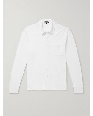 James Perse Clean Finish Slim-Fit Cotton-Jersey Shirt - White