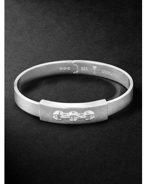 Hoorsenbuhs Slot Armspange aus Sterlingsilber mit Logoprägung - Schwarz