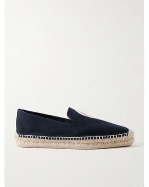 Christian Louboutin Nanou Logo-Appliquéd Canvas Espadrilles - Blue
